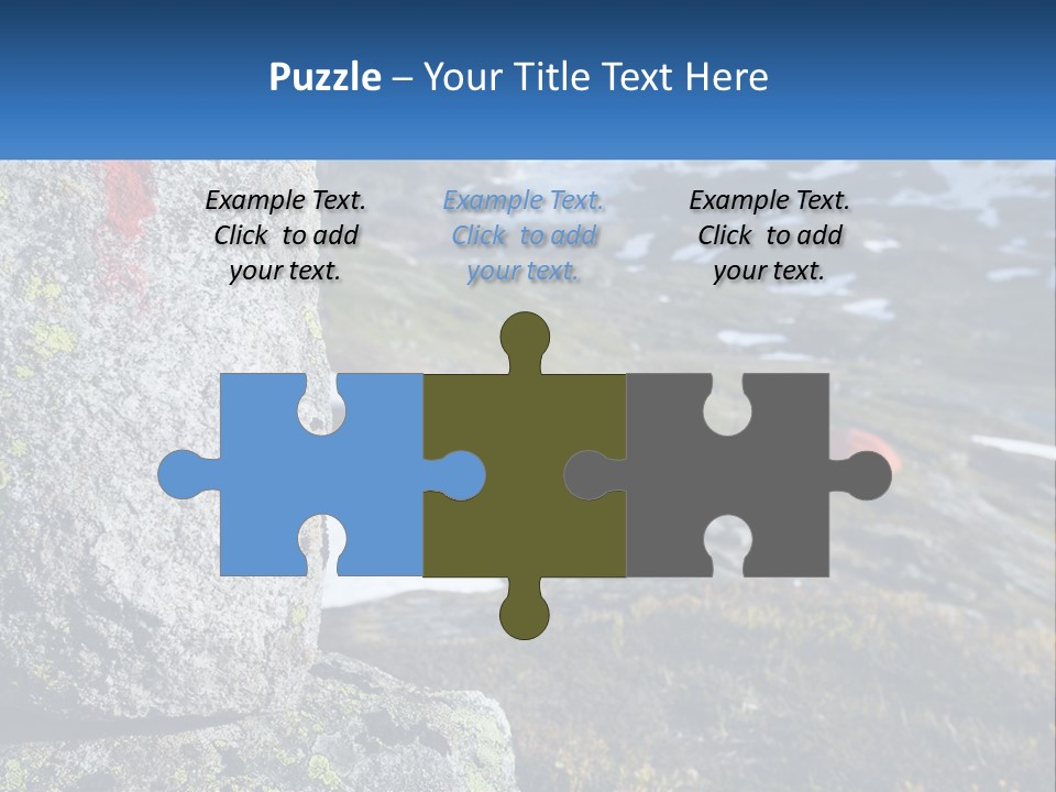 A Large Rock With A Red Cross Painted On It PowerPoint Template