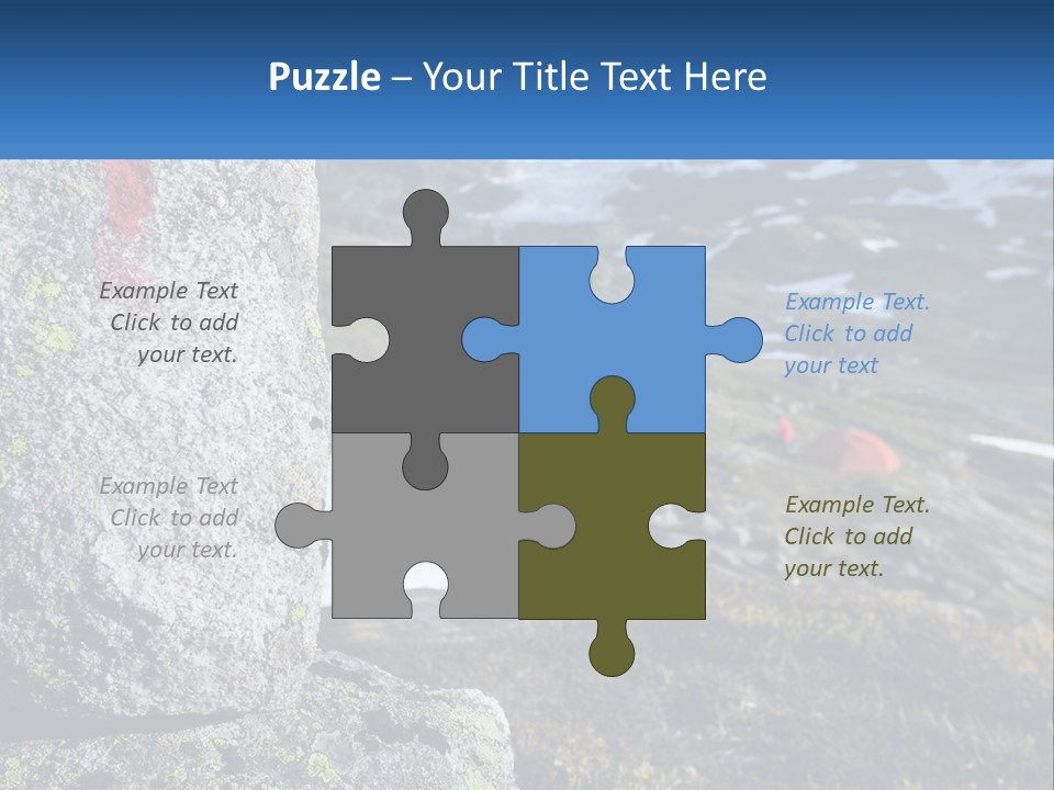 A Large Rock With A Red Cross Painted On It PowerPoint Template