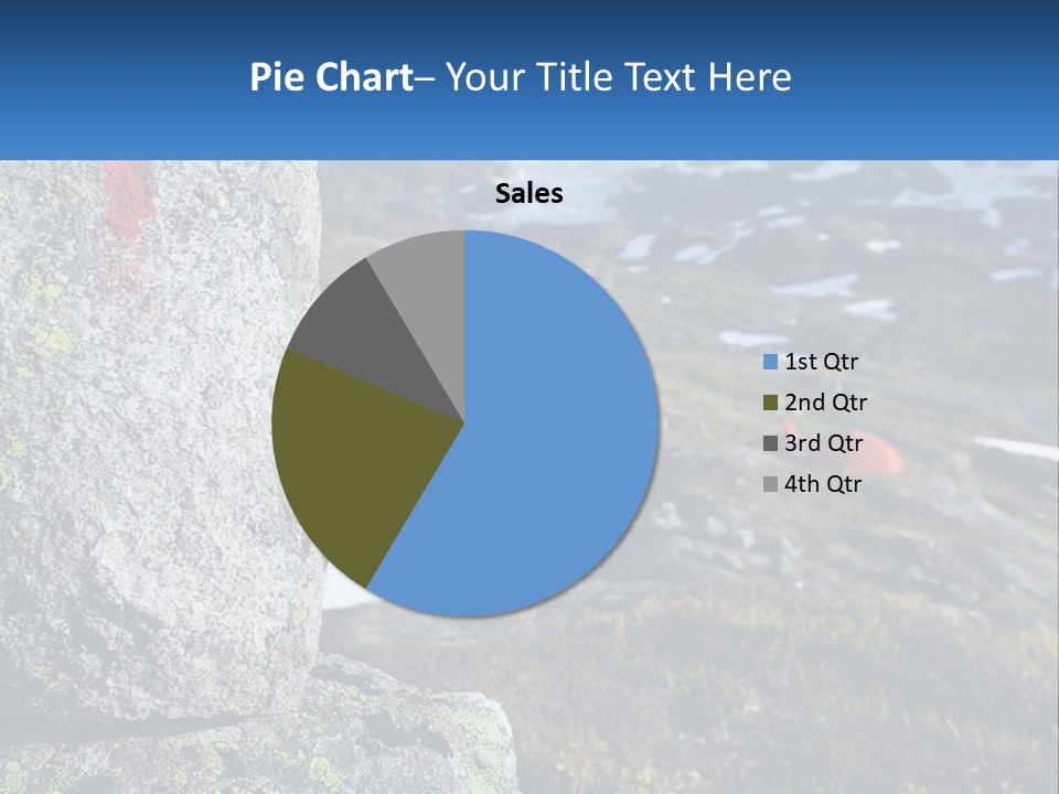 A Large Rock With A Red Cross Painted On It PowerPoint Template
