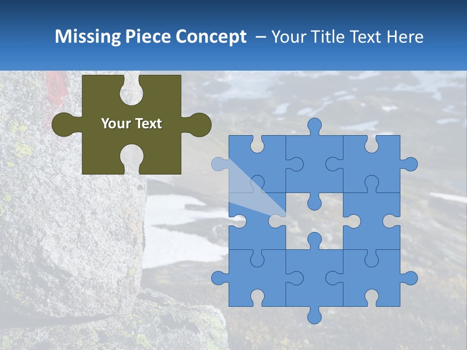 A Large Rock With A Red Cross Painted On It PowerPoint Template