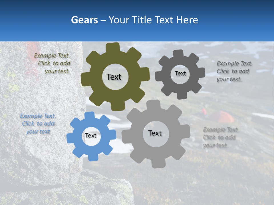 A Large Rock With A Red Cross Painted On It PowerPoint Template