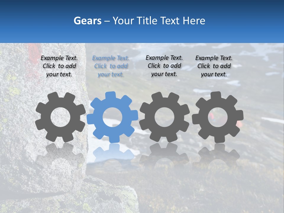 A Large Rock With A Red Cross Painted On It PowerPoint Template