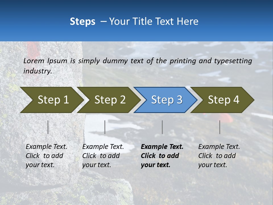 A Large Rock With A Red Cross Painted On It PowerPoint Template