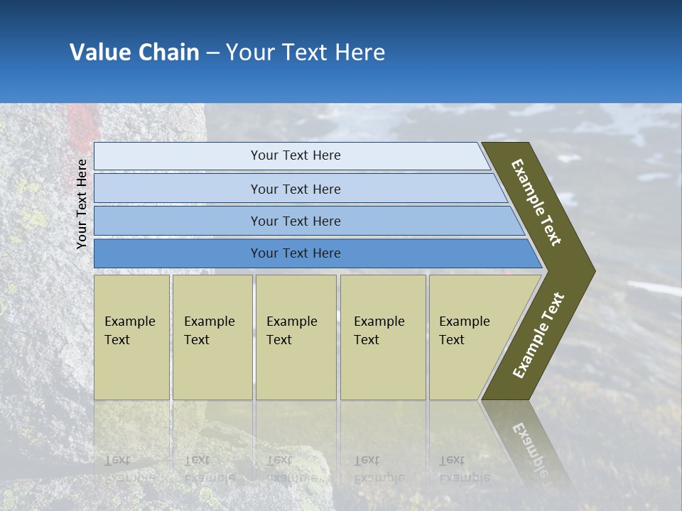 A Large Rock With A Red Cross Painted On It PowerPoint Template