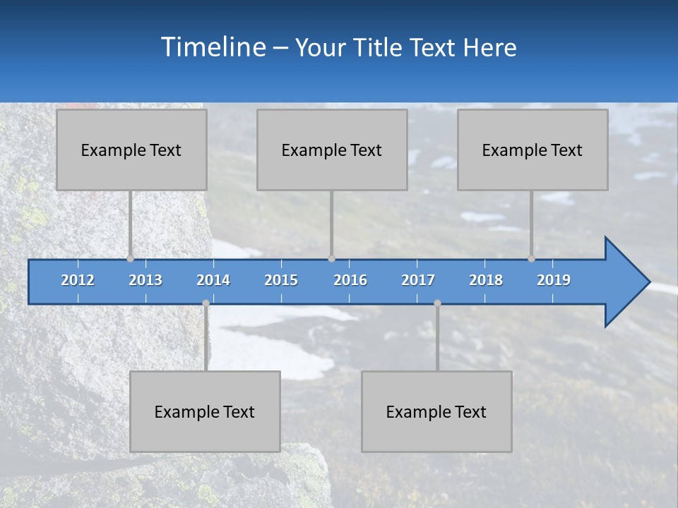 A Large Rock With A Red Cross Painted On It PowerPoint Template