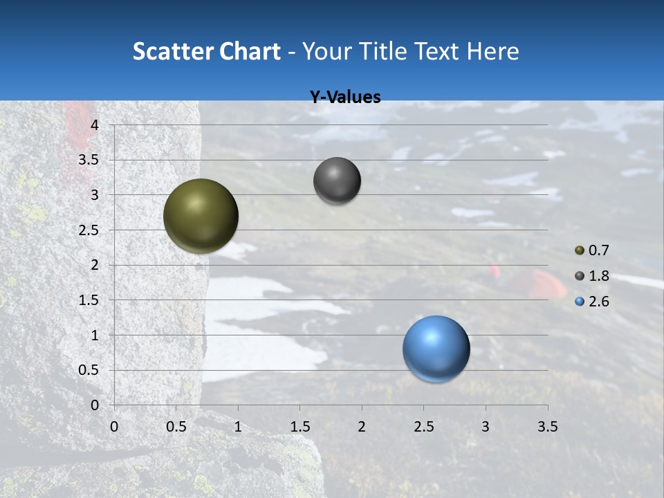 A Large Rock With A Red Cross Painted On It PowerPoint Template
