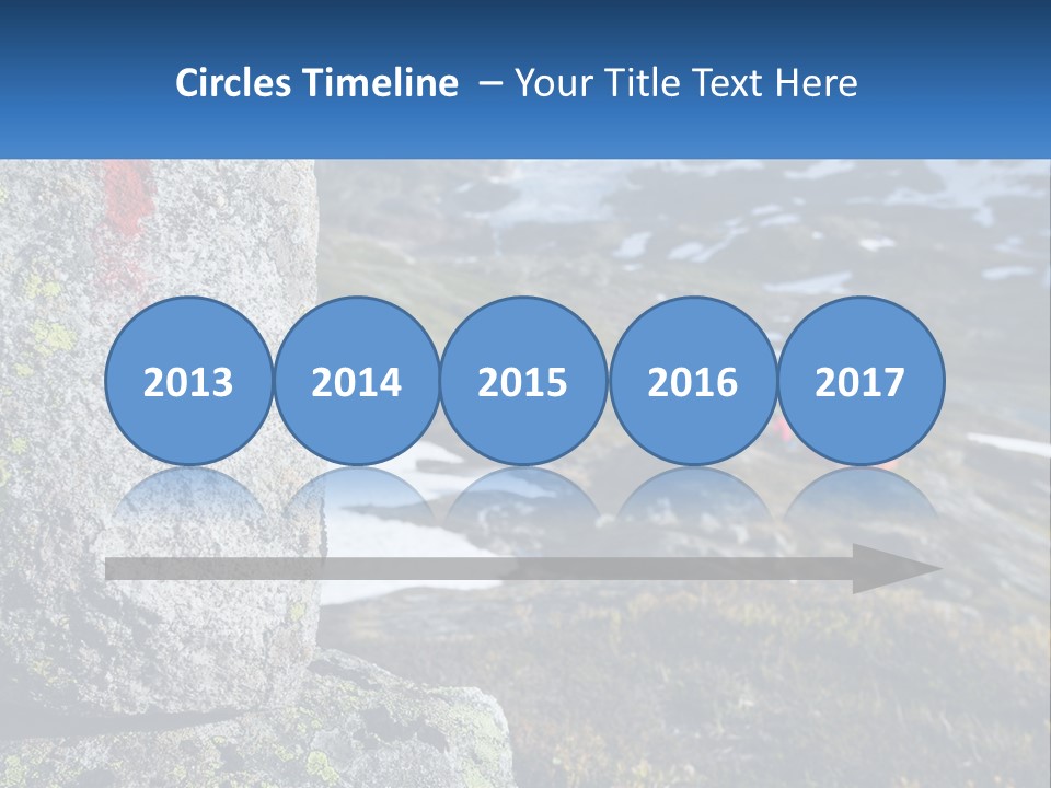 A Large Rock With A Red Cross Painted On It PowerPoint Template