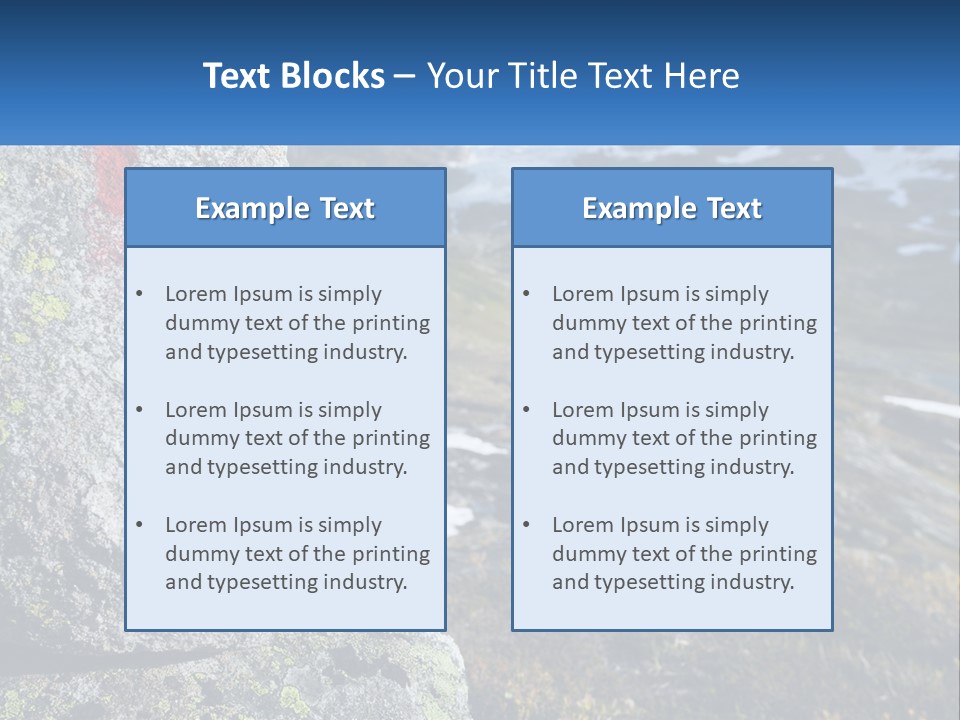 A Large Rock With A Red Cross Painted On It PowerPoint Template
