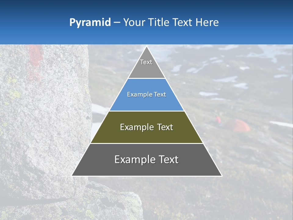 A Large Rock With A Red Cross Painted On It PowerPoint Template