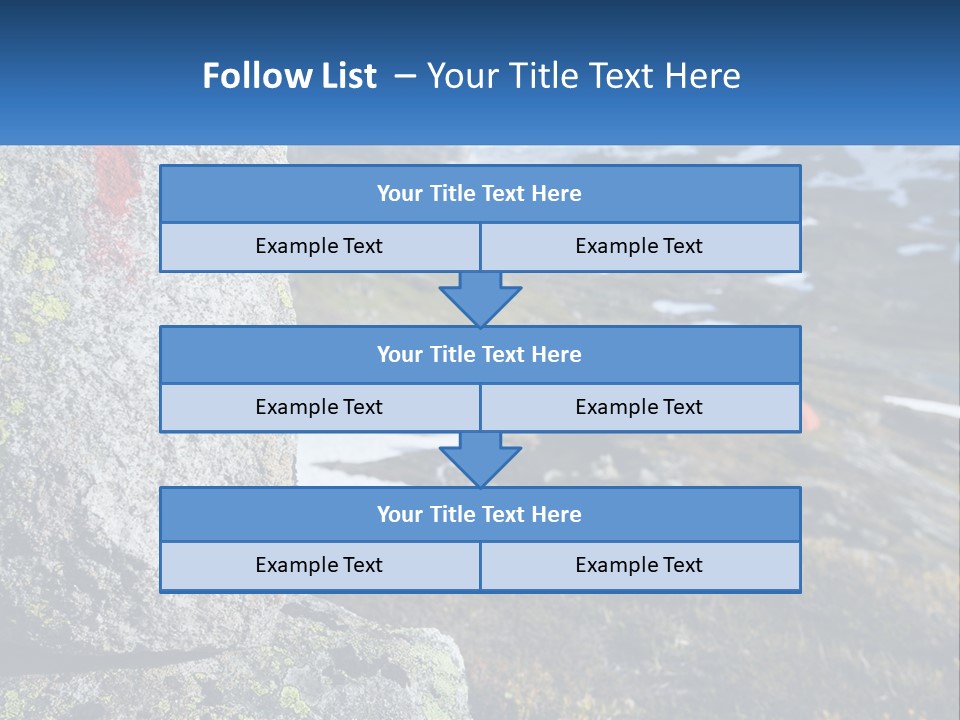 A Large Rock With A Red Cross Painted On It PowerPoint Template