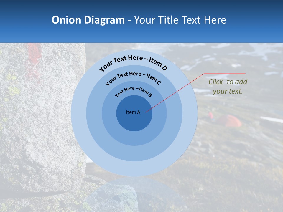 A Large Rock With A Red Cross Painted On It PowerPoint Template