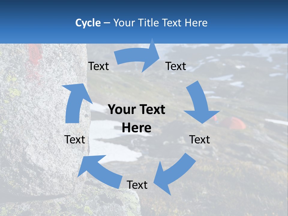 A Large Rock With A Red Cross Painted On It PowerPoint Template