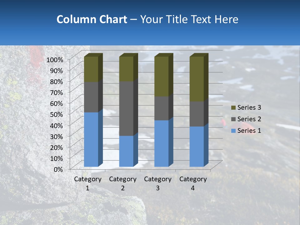 A Large Rock With A Red Cross Painted On It PowerPoint Template