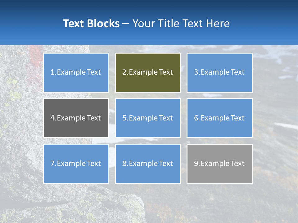 A Large Rock With A Red Cross Painted On It PowerPoint Template