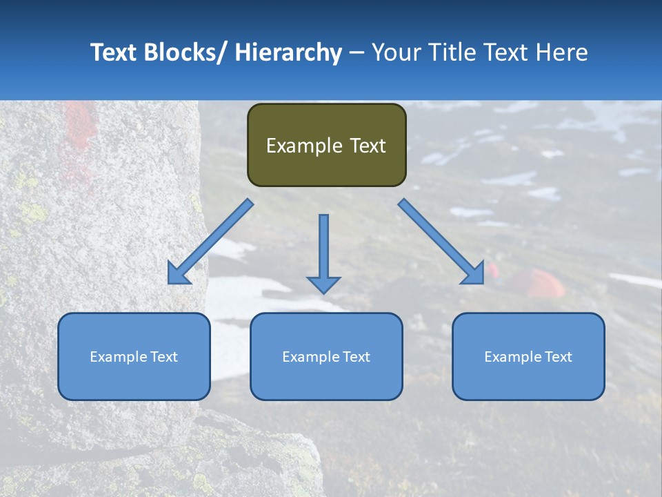 A Large Rock With A Red Cross Painted On It PowerPoint Template