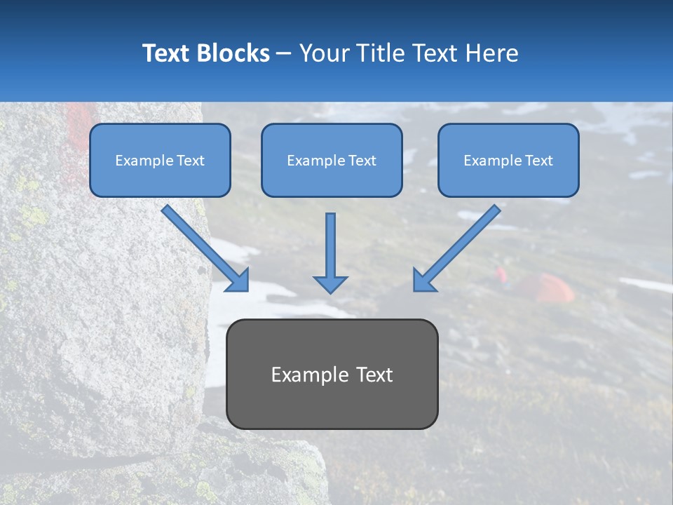 A Large Rock With A Red Cross Painted On It PowerPoint Template