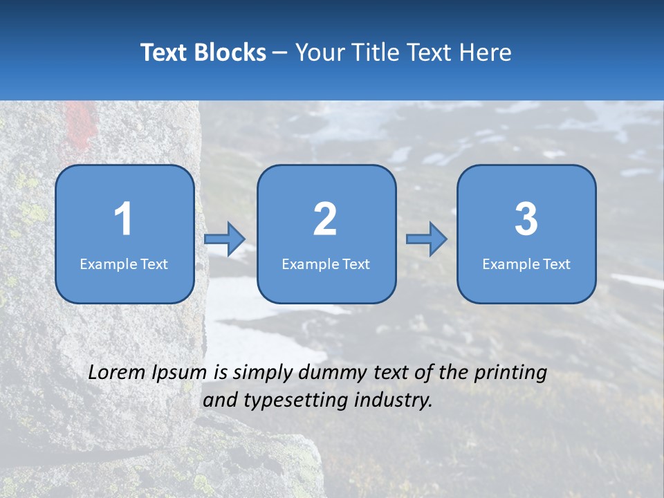 A Large Rock With A Red Cross Painted On It PowerPoint Template