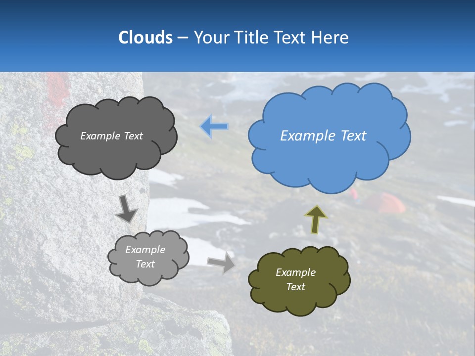 A Large Rock With A Red Cross Painted On It PowerPoint Template