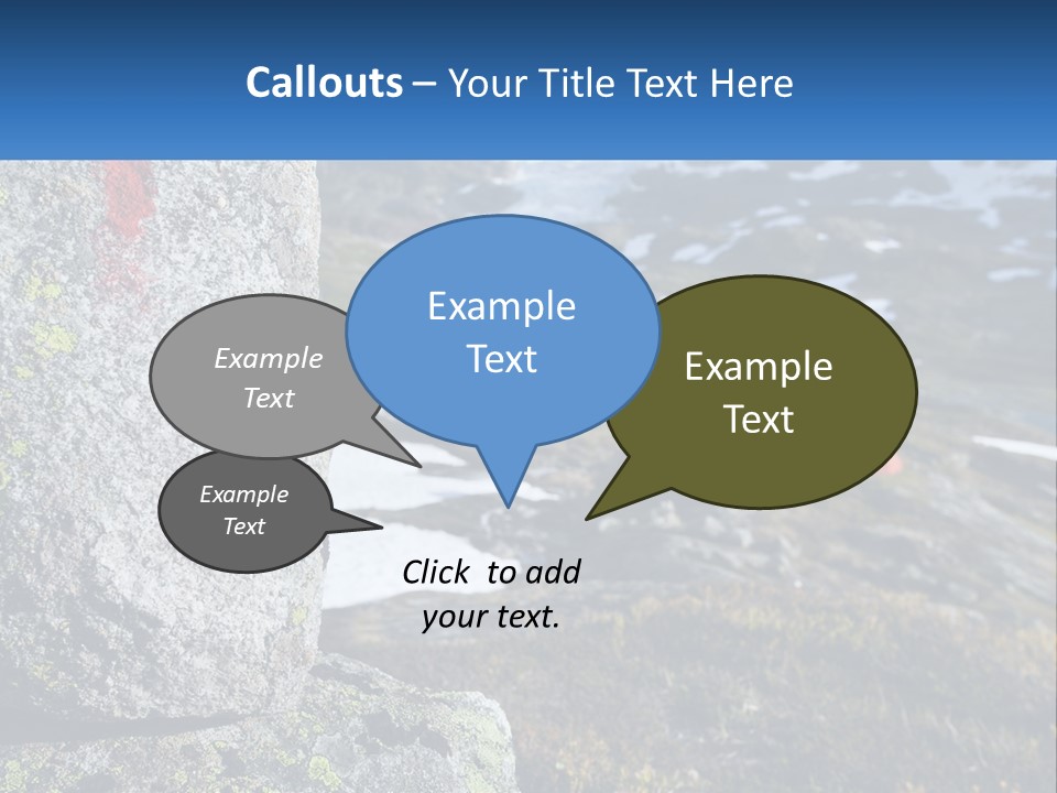 A Large Rock With A Red Cross Painted On It PowerPoint Template