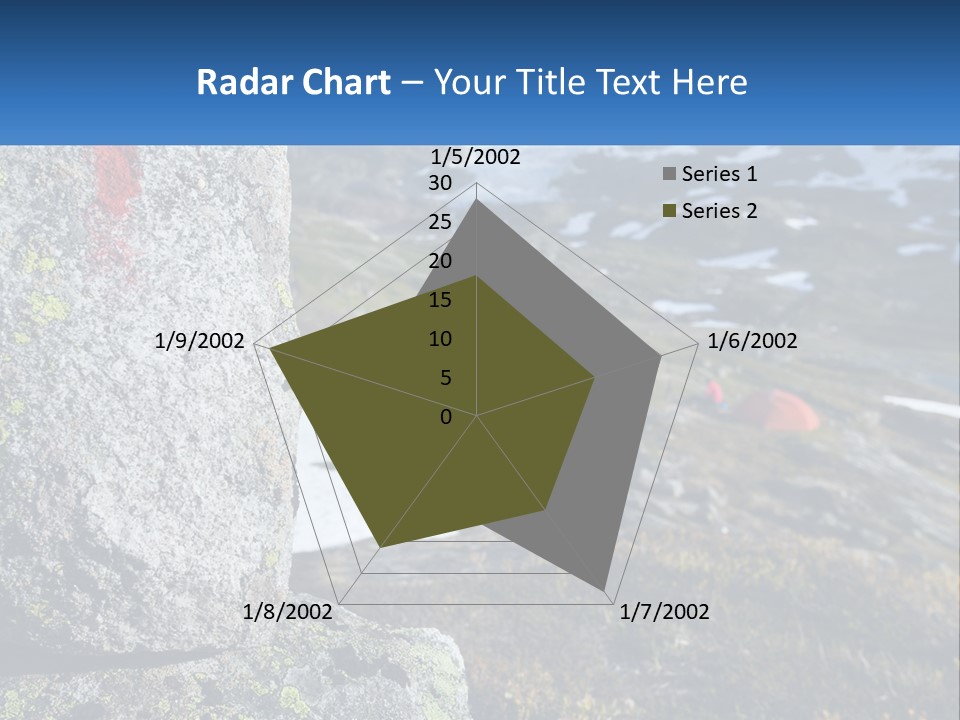 A Large Rock With A Red Cross Painted On It PowerPoint Template