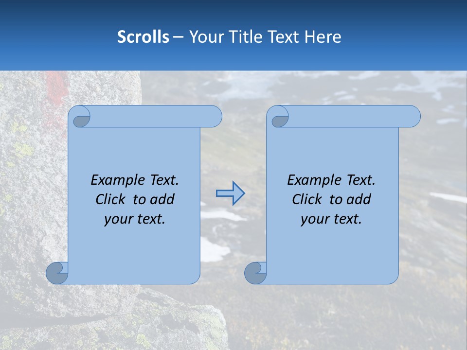 A Large Rock With A Red Cross Painted On It PowerPoint Template