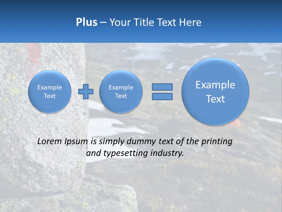 A Large Rock With A Red Cross Painted On It PowerPoint Template
