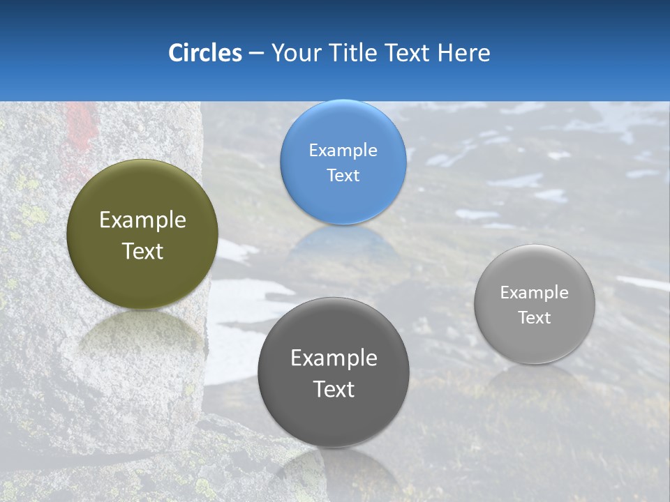 A Large Rock With A Red Cross Painted On It PowerPoint Template