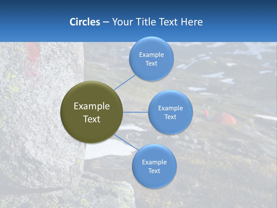 A Large Rock With A Red Cross Painted On It PowerPoint Template