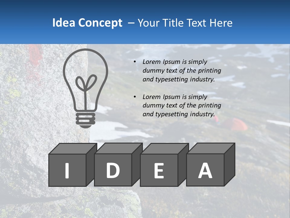 A Large Rock With A Red Cross Painted On It PowerPoint Template