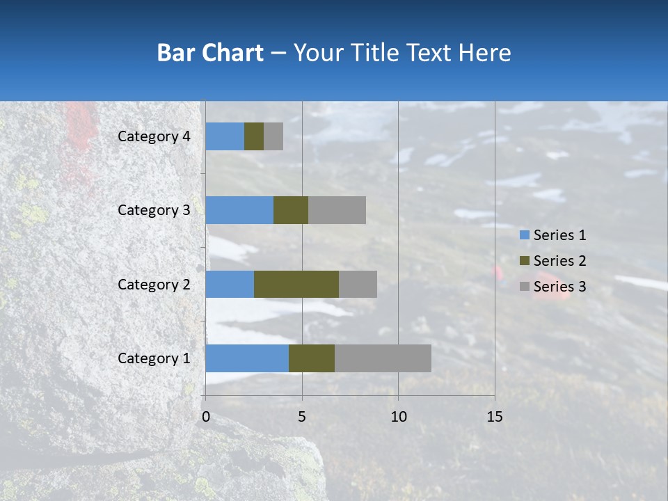 A Large Rock With A Red Cross Painted On It PowerPoint Template