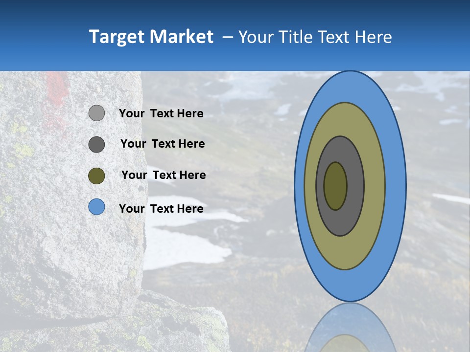 A Large Rock With A Red Cross Painted On It PowerPoint Template