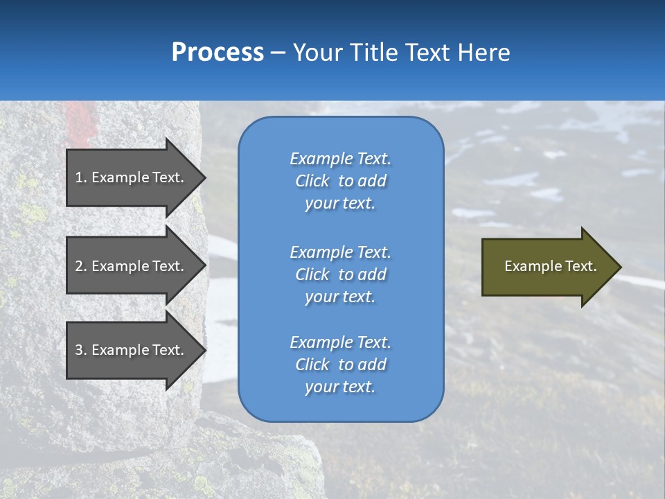 A Large Rock With A Red Cross Painted On It PowerPoint Template