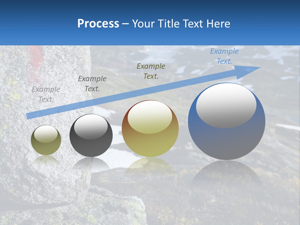 A Large Rock With A Red Cross Painted On It PowerPoint Template