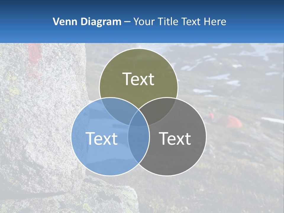 A Large Rock With A Red Cross Painted On It PowerPoint Template