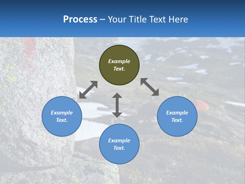 A Large Rock With A Red Cross Painted On It PowerPoint Template