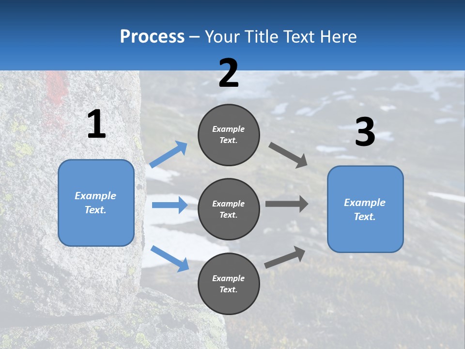 A Large Rock With A Red Cross Painted On It PowerPoint Template