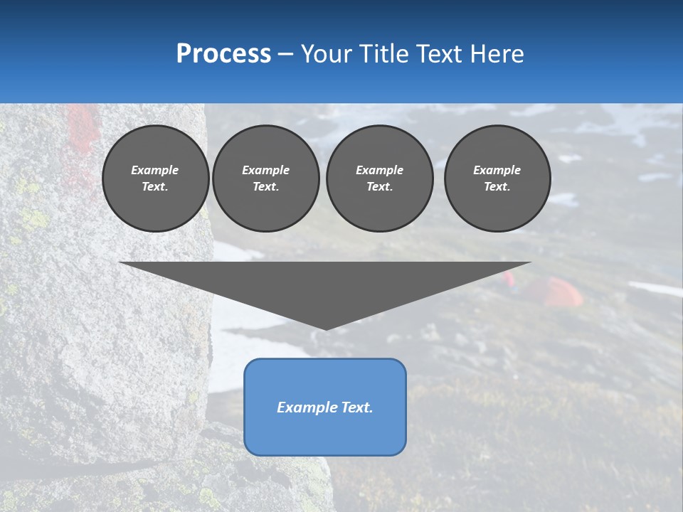 A Large Rock With A Red Cross Painted On It PowerPoint Template