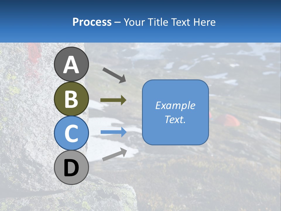 A Large Rock With A Red Cross Painted On It PowerPoint Template