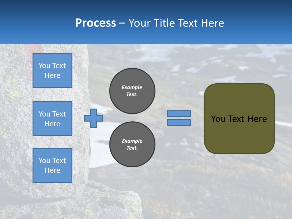 A Large Rock With A Red Cross Painted On It PowerPoint Template