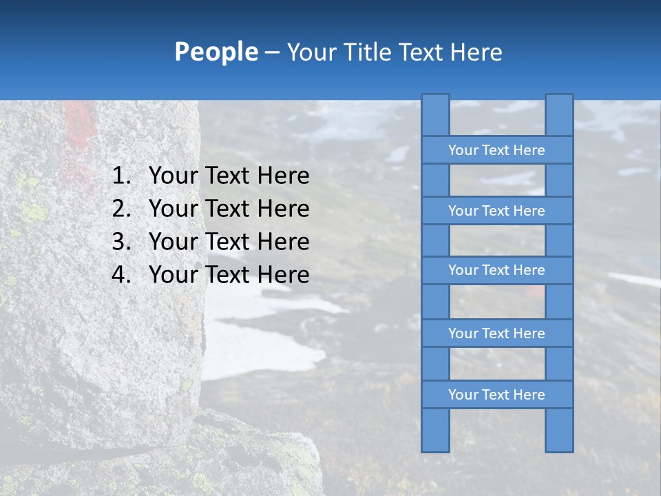 A Large Rock With A Red Cross Painted On It PowerPoint Template