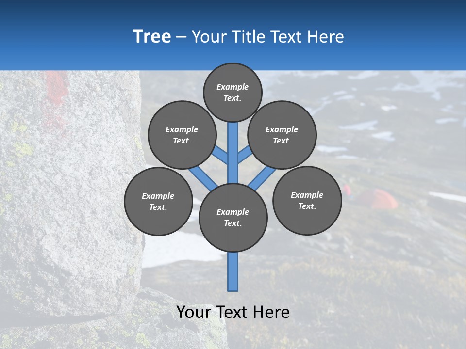 A Large Rock With A Red Cross Painted On It PowerPoint Template