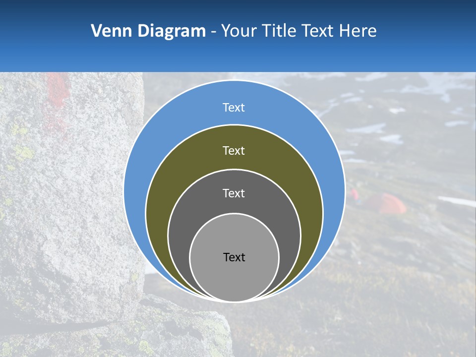 A Large Rock With A Red Cross Painted On It PowerPoint Template