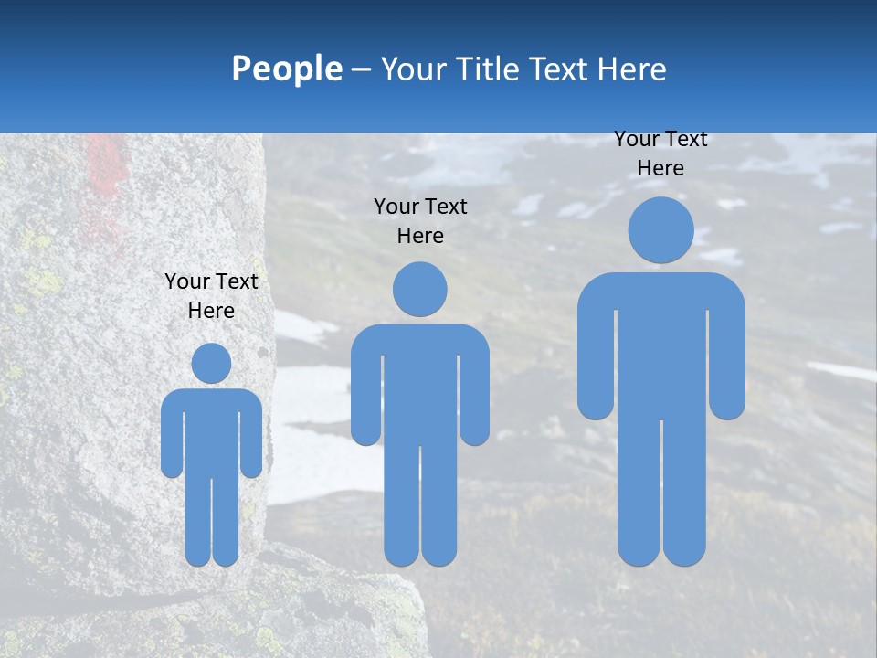 A Large Rock With A Red Cross Painted On It PowerPoint Template