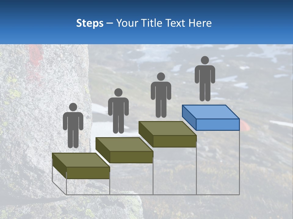 A Large Rock With A Red Cross Painted On It PowerPoint Template