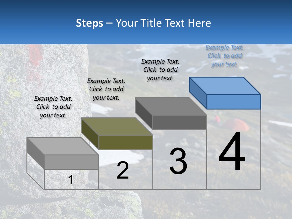 A Large Rock With A Red Cross Painted On It PowerPoint Template
