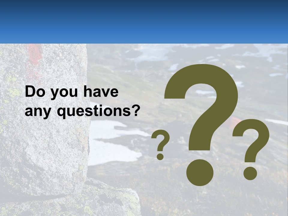 A Large Rock With A Red Cross Painted On It PowerPoint Template