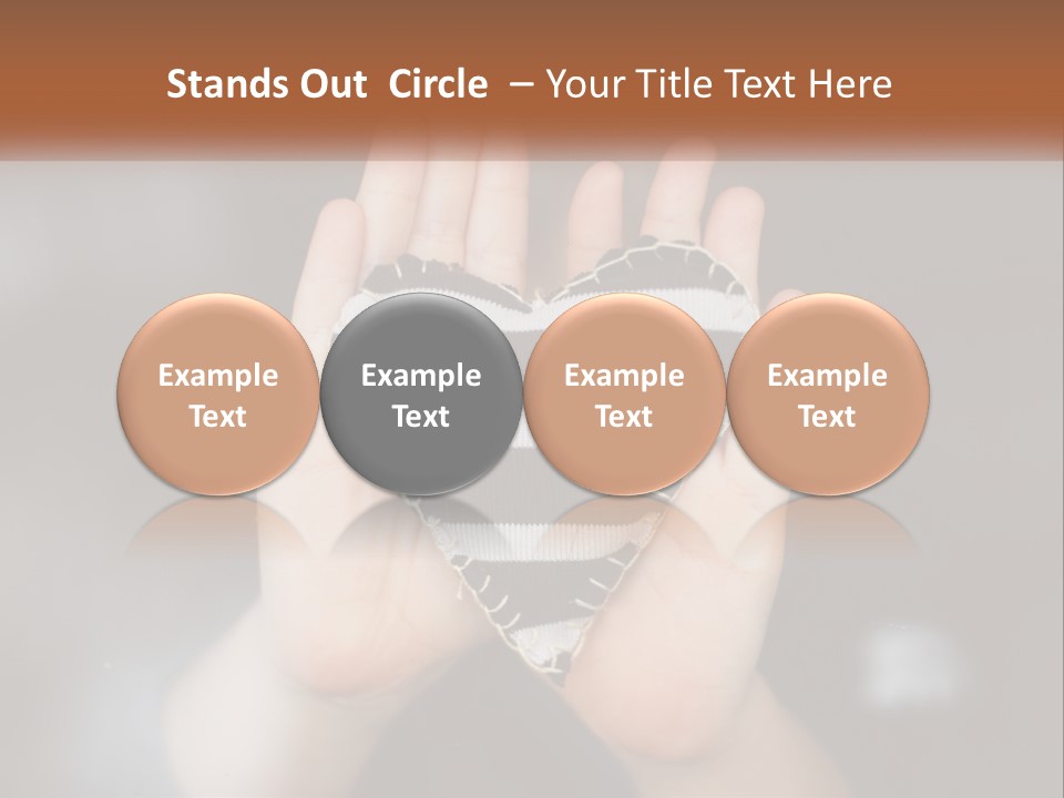 A Person Holding A Heart Shaped Object In Their Hands PowerPoint Template