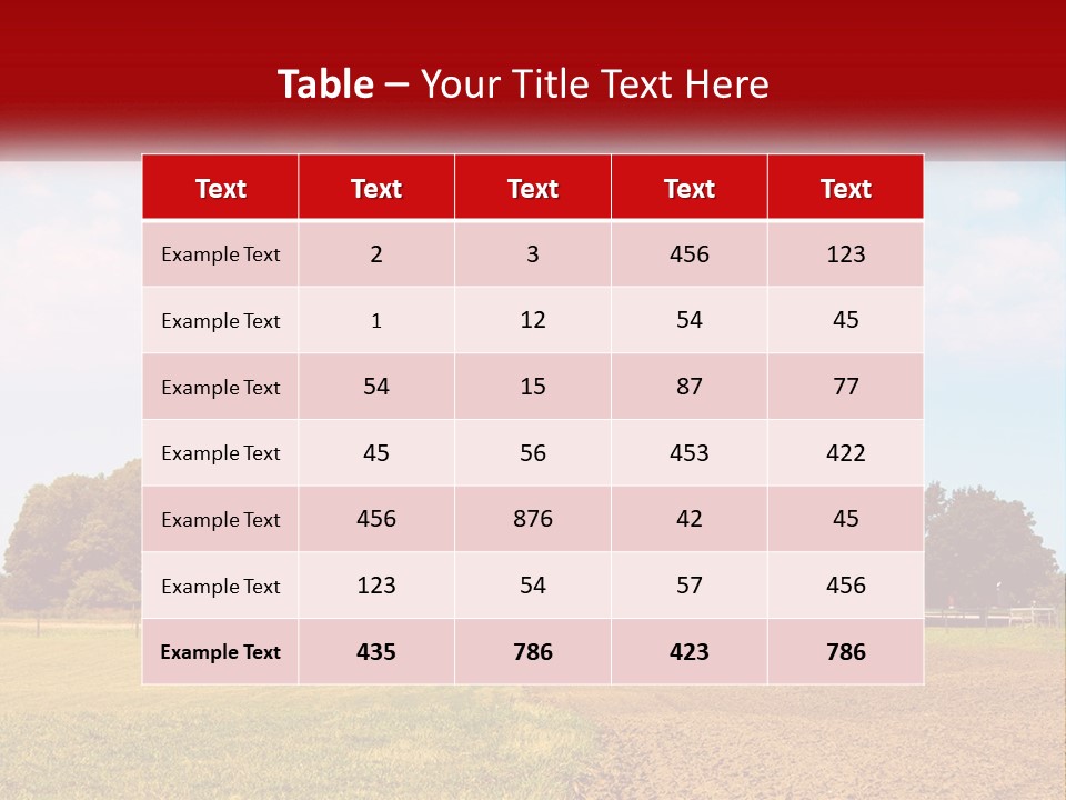 A Farm With A Red Barn And Silo In The Background PowerPoint Template