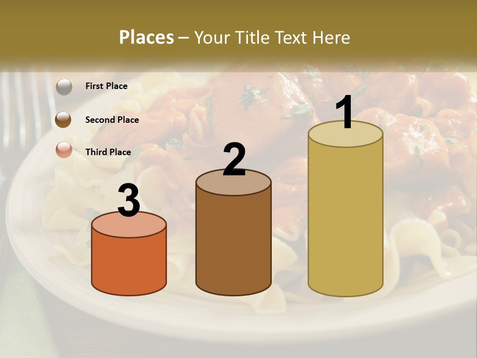 A White Plate Topped With Pasta Covered In Sauce PowerPoint Template