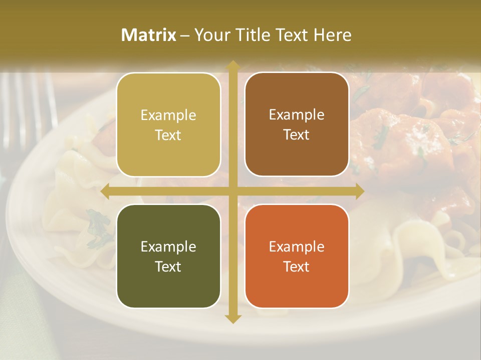 A White Plate Topped With Pasta Covered In Sauce PowerPoint Template